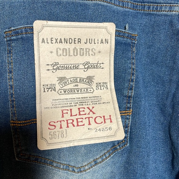 Alexander Julian Flex Stretch Slim Fit light Blue Jeans 46x32 NWT - Picture 3 of 9